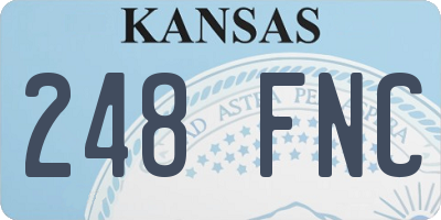 KS license plate 248FNC
