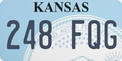 KS license plate 248FQG