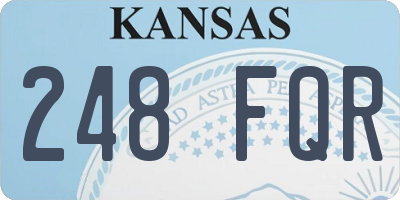 KS license plate 248FQR