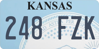 KS license plate 248FZK