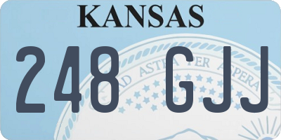 KS license plate 248GJJ