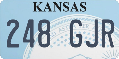 KS license plate 248GJR