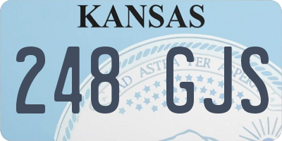 KS license plate 248GJS