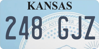 KS license plate 248GJZ