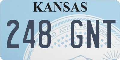 KS license plate 248GNT