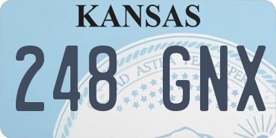 KS license plate 248GNX