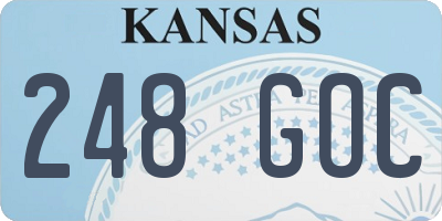 KS license plate 248GOC