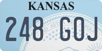 KS license plate 248GOJ