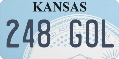 KS license plate 248GOL