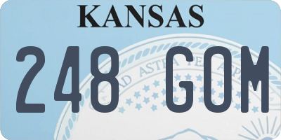 KS license plate 248GOM