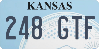 KS license plate 248GTF