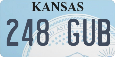 KS license plate 248GUB