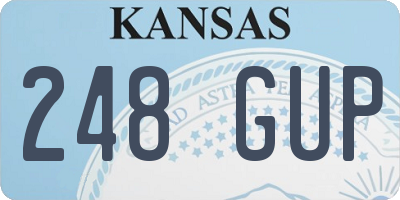KS license plate 248GUP
