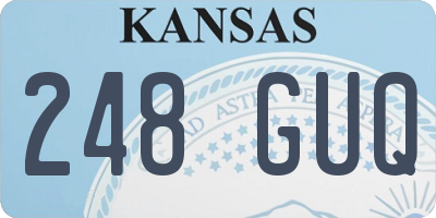 KS license plate 248GUQ