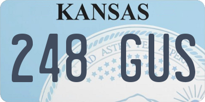 KS license plate 248GUS