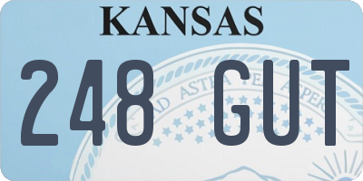 KS license plate 248GUT