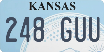 KS license plate 248GUU