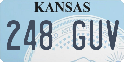 KS license plate 248GUV
