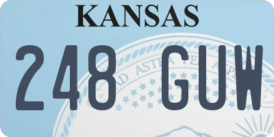KS license plate 248GUW
