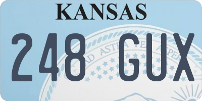 KS license plate 248GUX