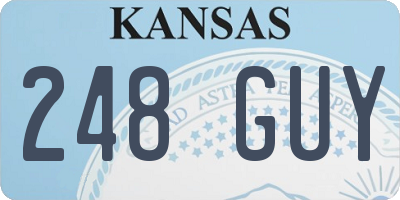 KS license plate 248GUY