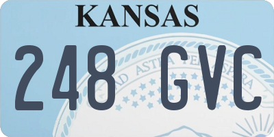 KS license plate 248GVC