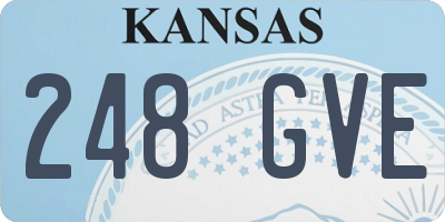 KS license plate 248GVE