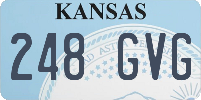 KS license plate 248GVG