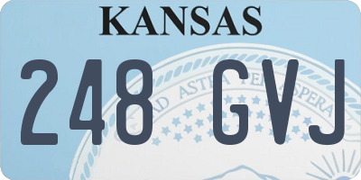 KS license plate 248GVJ