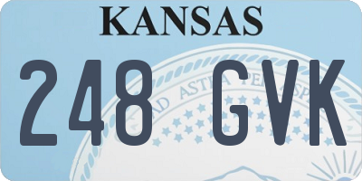 KS license plate 248GVK