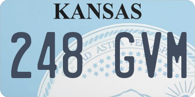 KS license plate 248GVM