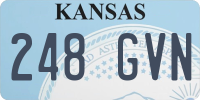KS license plate 248GVN