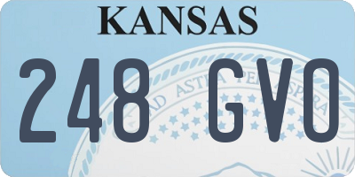 KS license plate 248GVO