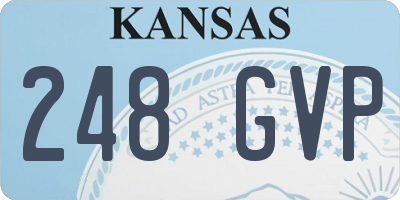 KS license plate 248GVP