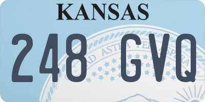 KS license plate 248GVQ