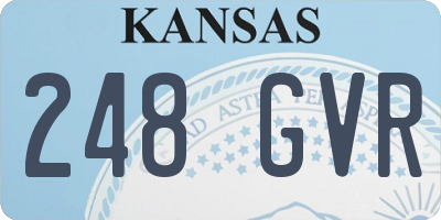 KS license plate 248GVR