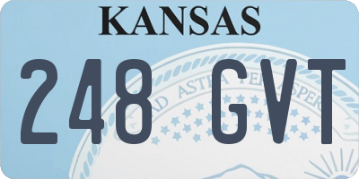 KS license plate 248GVT