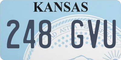 KS license plate 248GVU