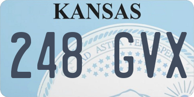 KS license plate 248GVX