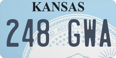 KS license plate 248GWA