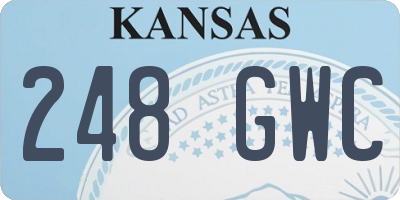KS license plate 248GWC