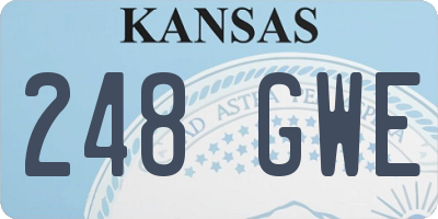 KS license plate 248GWE