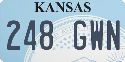 KS license plate 248GWN