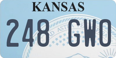 KS license plate 248GWO