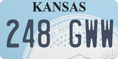 KS license plate 248GWW