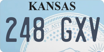 KS license plate 248GXV