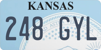 KS license plate 248GYL