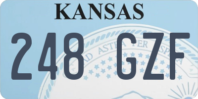 KS license plate 248GZF