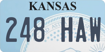 KS license plate 248HAW