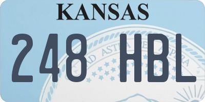 KS license plate 248HBL